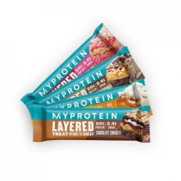 MyProtein Layered bar, Proteínové tyčinky, chipsy - MonsterKing